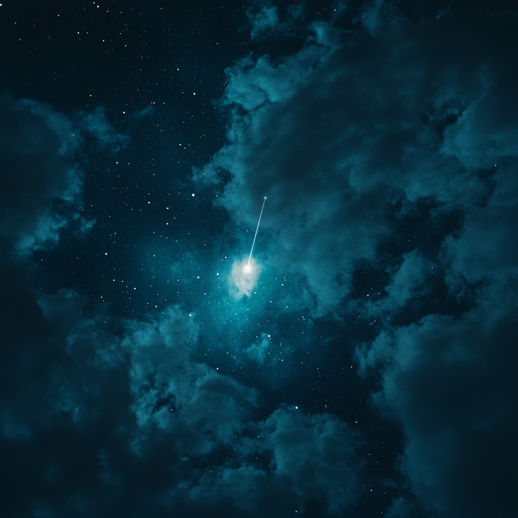 a comet shooting through the sky